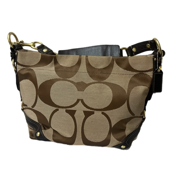 Vintage Coach Brown Shoulder Bag with Signature Monogram # 10619 - Picture 3 of 7
